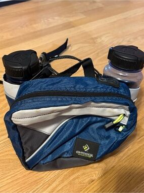 Outdoor Products Hydration Waist 2 Water Bottle Holder Fanny Pack Bag Hiking